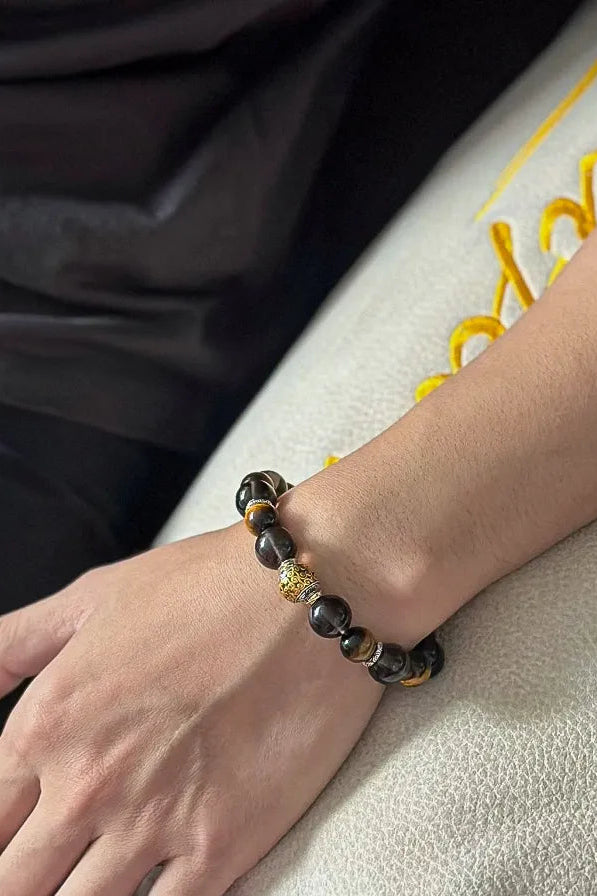 Auspicious Series | Tiger Eye & Smoky Quartz Bracelet Aoao Toys