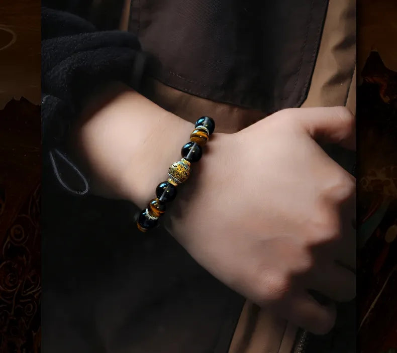 Auspicious Series | Tiger Eye & Smoky Quartz Bracelet Aoao Toys