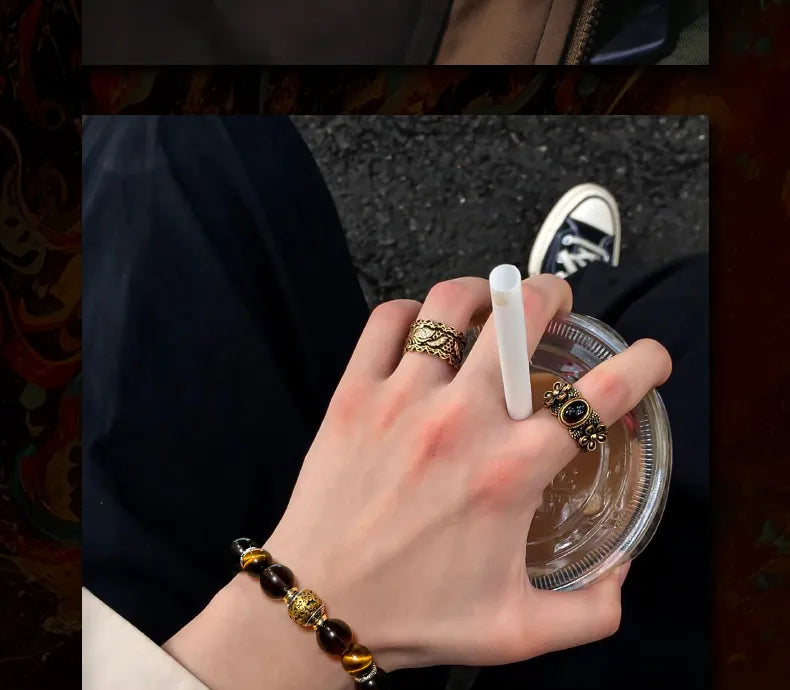 Auspicious Series | Tiger Eye & Smoky Quartz Bracelet Aoao Toys