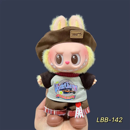 👖 LBB-142 3-Piece Hat, Top & Pants Set with Bonus Brown Rain Boots (Pose-Friendly for Standing & Sitting • Doll Not Included • Versatile Styling for Every Scene)