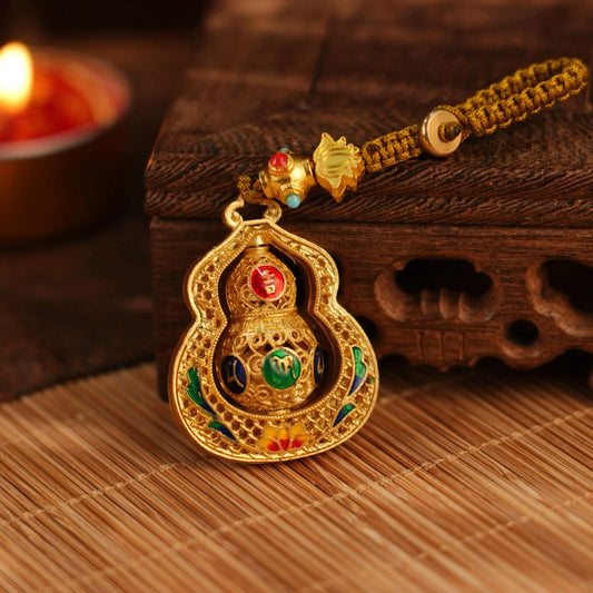 Ancient Gilding Lotus Fortune & Blessing Pendant | Qianyuan Pavilion Aoao Toys
