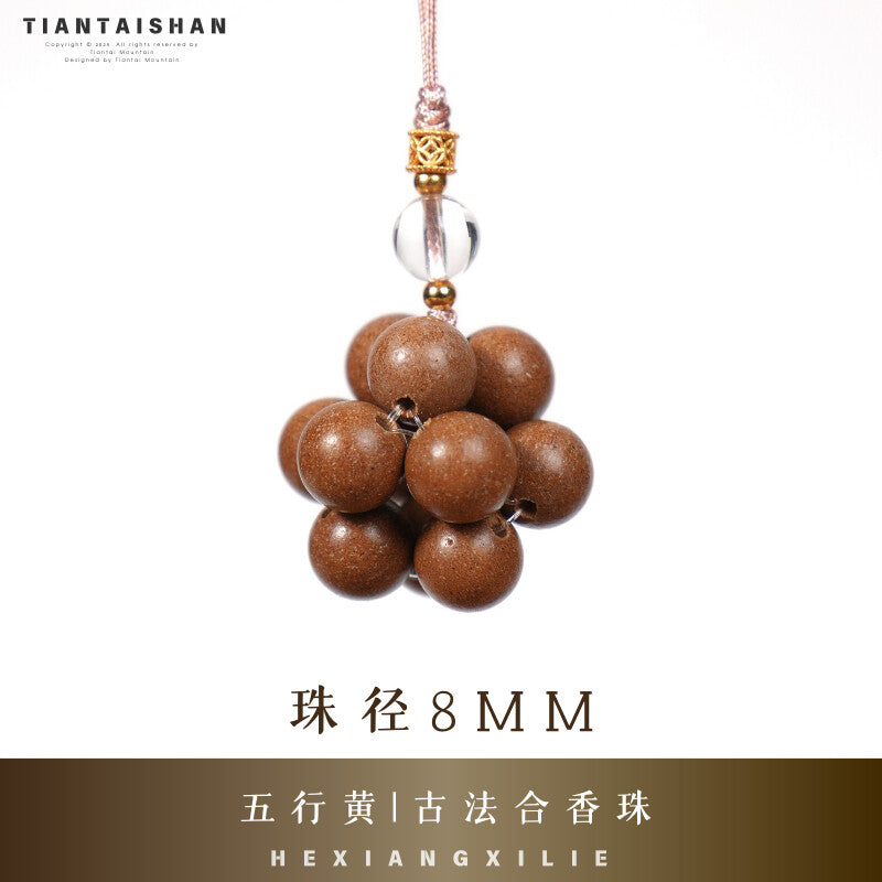 Tiantaishan Handmade Incense Bead Phone Charm – Guangyuan Fragrance | Ancient Chinese Heritage Accessory Aoao Toys