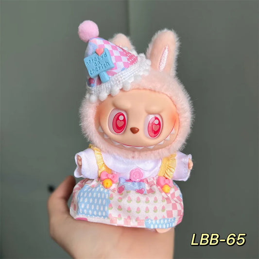 👗 LBB-65 3-Piece Headpiece, Top & Dress Set with Bonus White Rain Boots (Pose-Friendly for Standing & Sitting • Doll Clothes Collection • Doll Not Included)