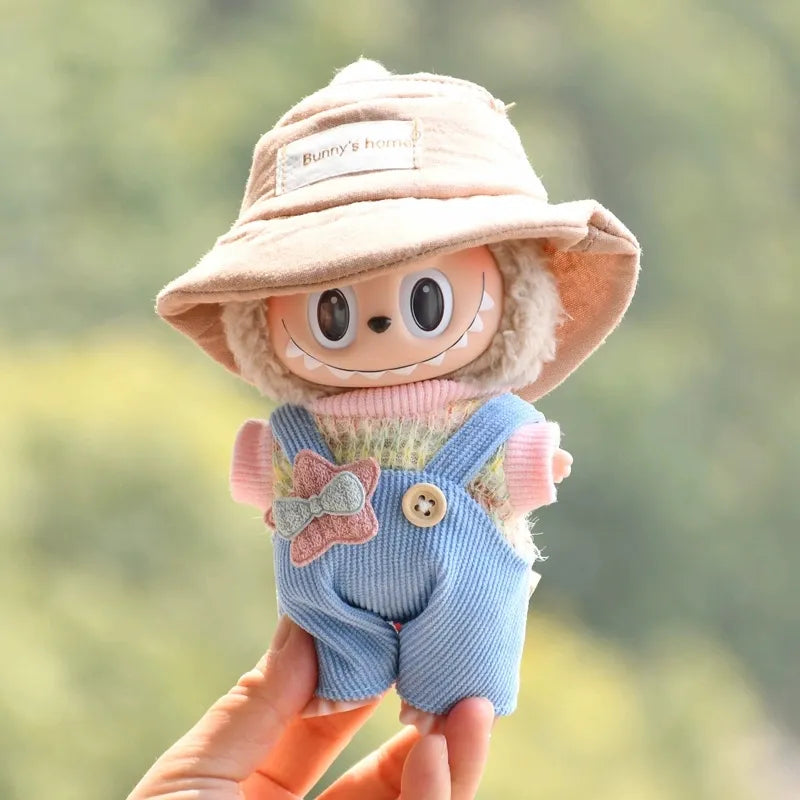 👚 Labubu's Denim Macaron Style Outfit (Labubu's Exclusive Outfit, Suitable for Ages 6 and Above, Doll Not Included)