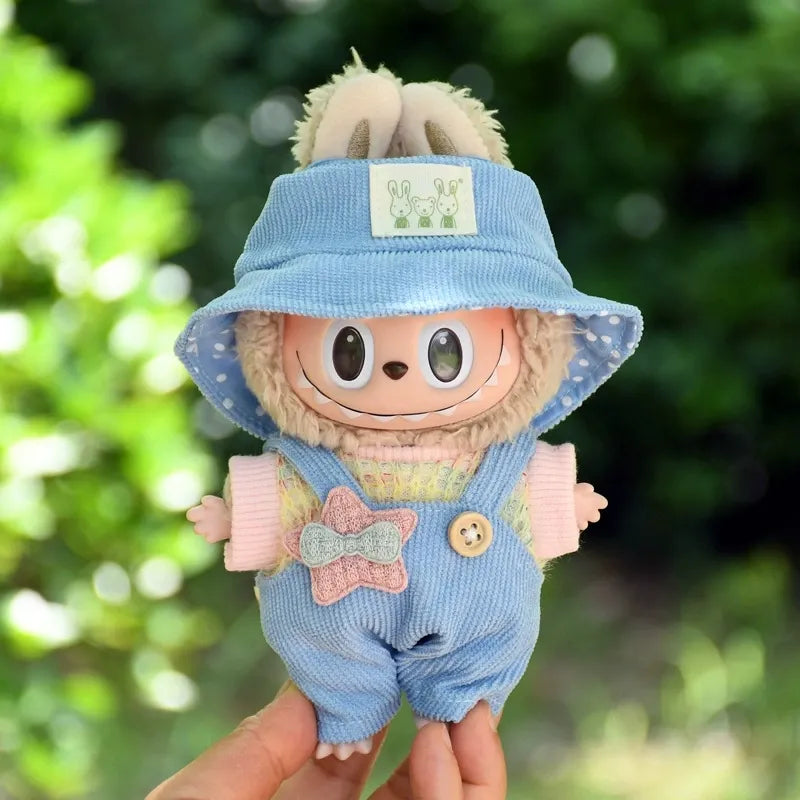 👚 Labubu's Denim Macaron Style Outfit (Labubu's Exclusive Outfit, Suitable for Ages 6 and Above, Doll Not Included)