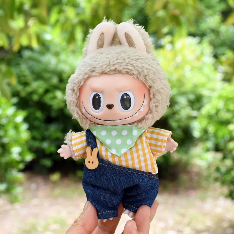 👗 Labubu Kindergarten Outfit Set • Three-Piece School Uniform for Labubu Dolls (Outfit Only, Doll Not Included • Suitable for Labubu Charms & Dolls • Ages 6+)
