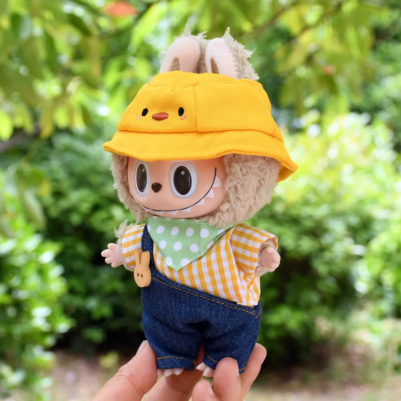 👗 Labubu Kindergarten Outfit Set • Three-Piece School Uniform for Labubu Dolls (Outfit Only, Doll Not Included • Suitable for Labubu Charms & Dolls • Ages 6+)