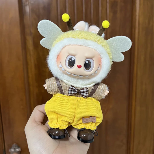 👗 LBB-150 3-Piece Hair Accessory, Top & Overalls Set with Bonus Brown Rain Boots (Pose-Friendly for Standing & Sitting • Doll Not Included • Rustic Charm Meets Versatile Design)