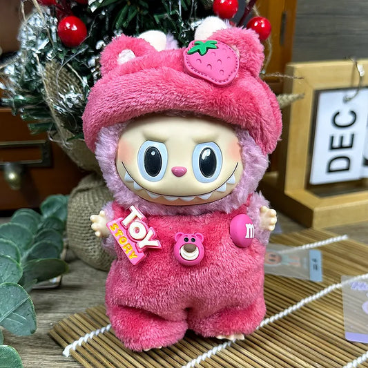 🍓 Strawberry Cutie 2-Piece Set (Headband + Dress) with Bonus Green Rain Boots (Pose-Friendly for Sitting & Standing • Doll Not Included • Adorable Strawberry-Themed Fashion)