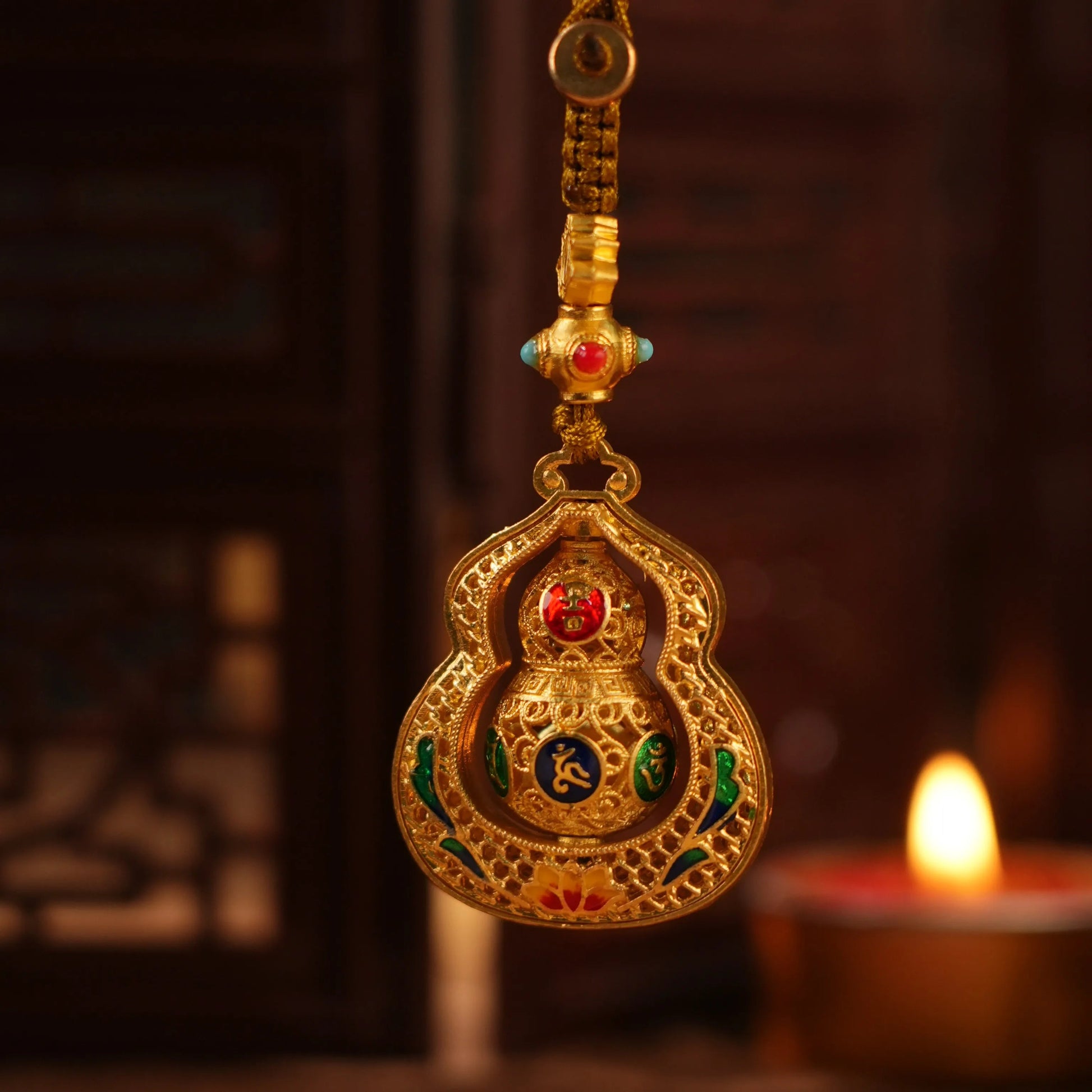 Ancient Gilding Lotus Fortune & Blessing Pendant | Qianyuan Pavilion Aoao Toys