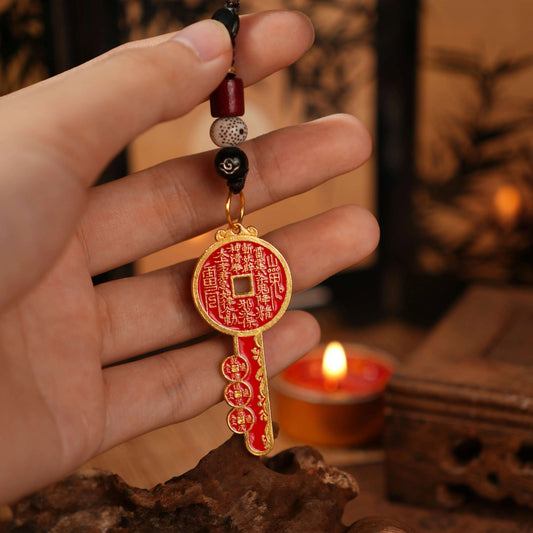Mountain Spirit Wealth-Opening Keychain – Taoist Blessing Talisman by Qianyuan Pavilion POP SUNDAY