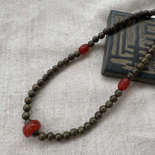 New Chinese Style Guofeng Beaded Zen Ring | Minimalist Jade & Sandalwood Meditation Jewelry Aoao Toys