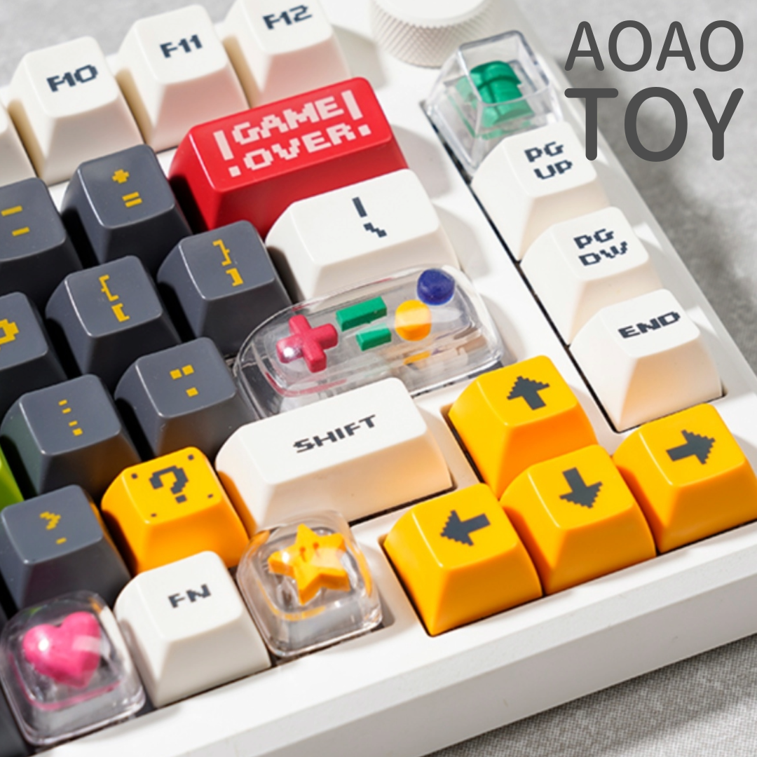 Video Game Keycaps – Unique 3D Design for 75 and 98 Keyboards