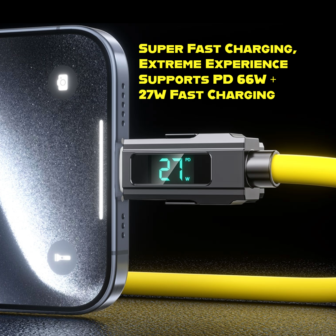 Data Cable:66W Digital Display Fast Charging 4-in-1