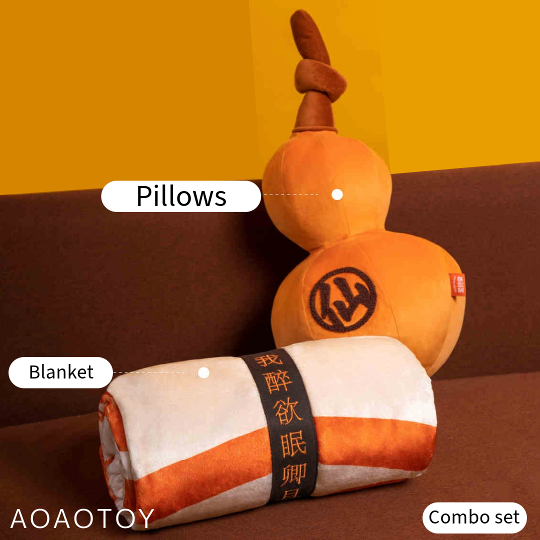 Wukong Cozy Gourd Pillow & Blanket Set