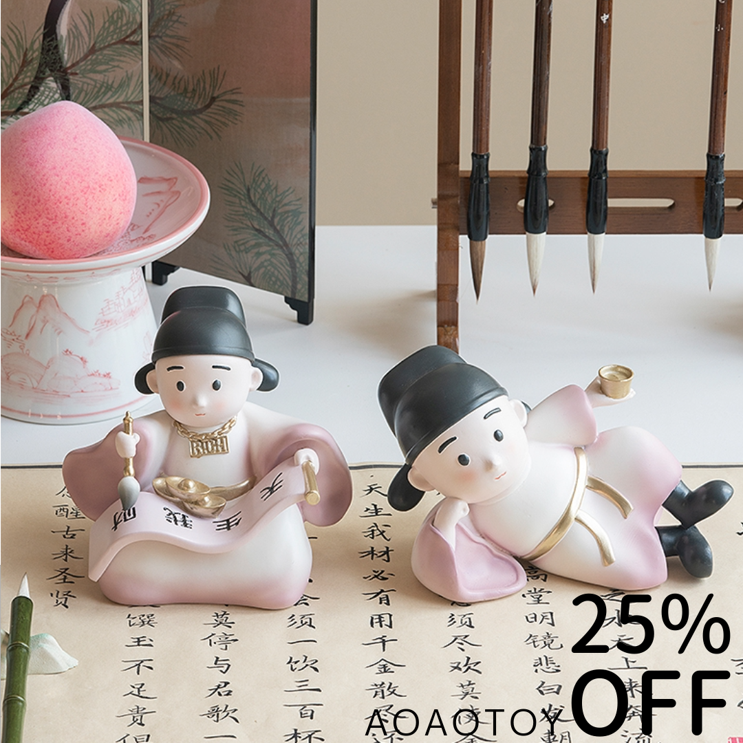 Mizi Home Series:  Li Bai Ancient Chinese Figurine - Desk Buddy