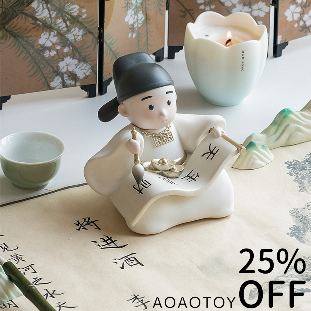 Mizi Home Series:  Li Bai Ancient Chinese Figurine - Desk Buddy