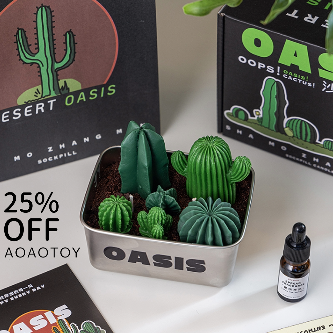 Cactus Gift Series: Desert Master Essential Oil Candle Gift Box