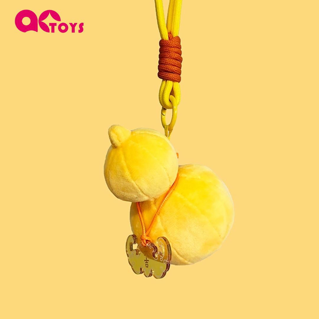 Lucky Gourd Plush Keychain – Cute Backpack Charm for Girls