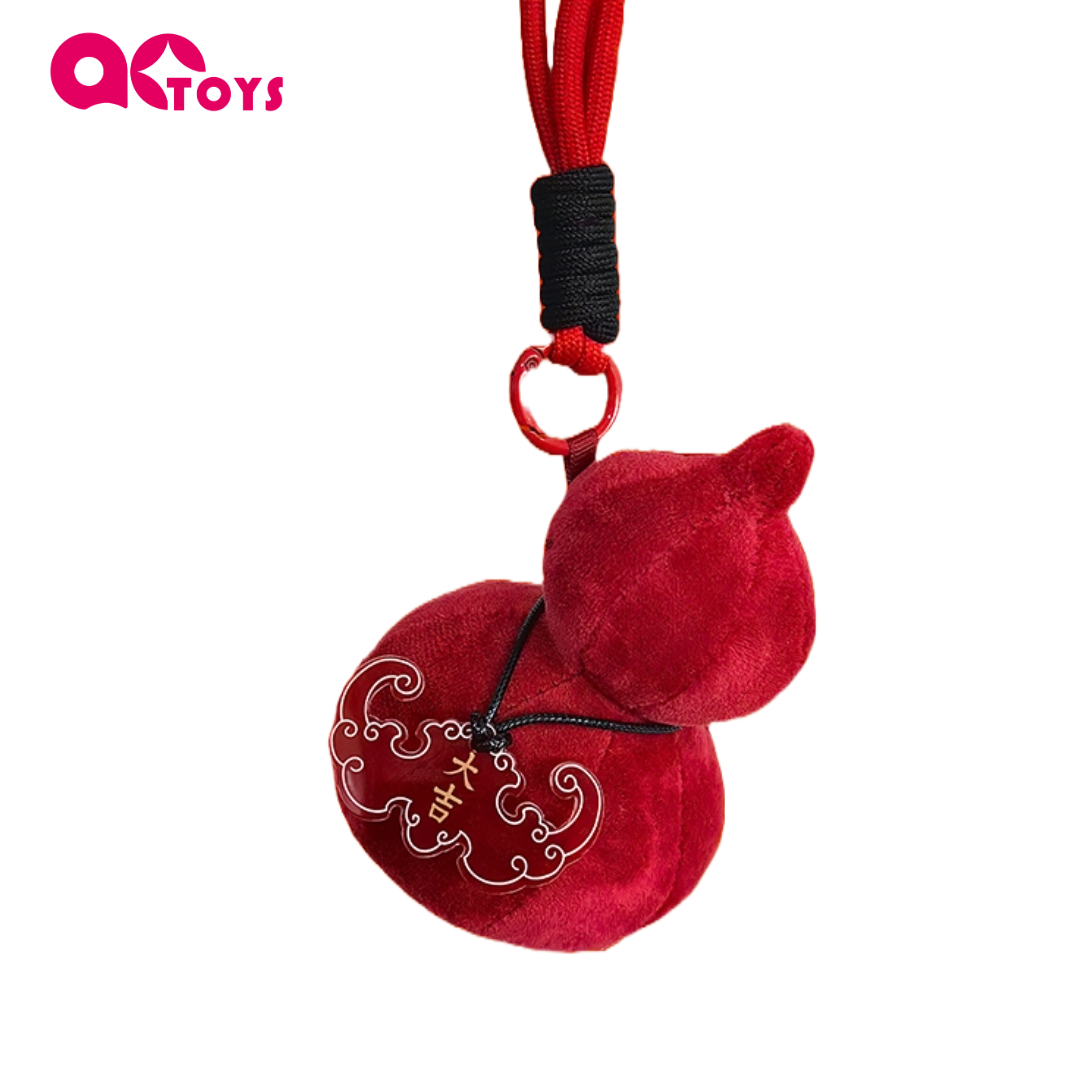 Lucky Gourd Plush Keychain – Cute Backpack Charm for Girls aoaotoy