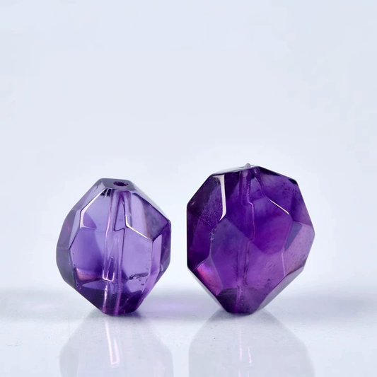 🌟【DIY Crystal Accessory】12mm Deep purple Amethyst Bead • Handcrafted Natural Gemstone for Jewelry Making - Aoao Toys