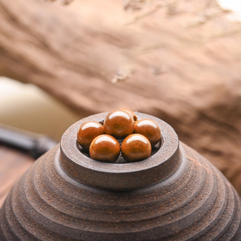 Shangfeng Five Elements Incense Beads | Natural Agarwood & Sandalwood DIY Beads (0.24" · 0.31" · 0.55") Aoao Toys