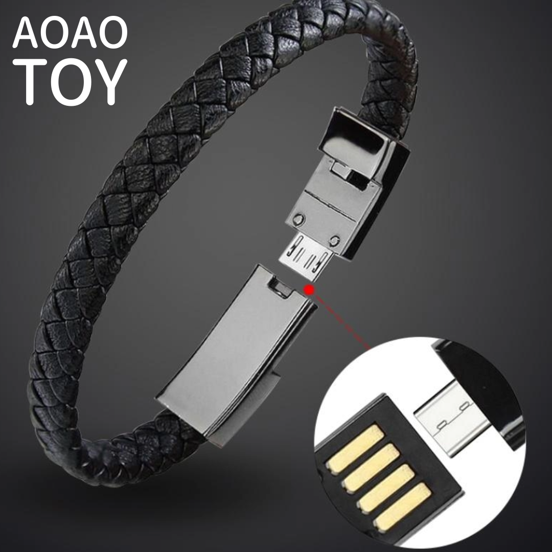 Data Cable:Creative Bracelet Power Bank (Short Cable)