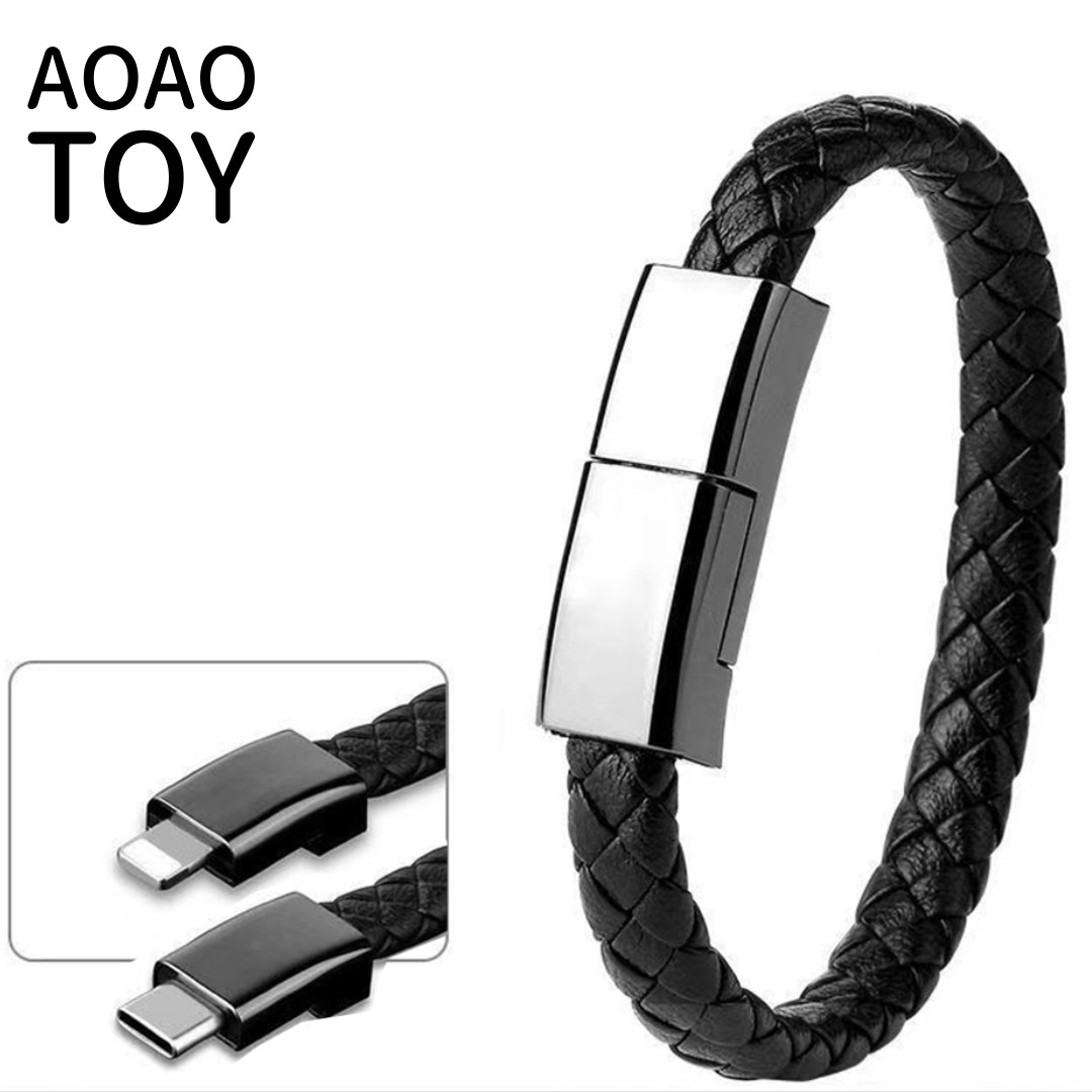 Data Cable:Creative Bracelet Power Bank (Short Cable)