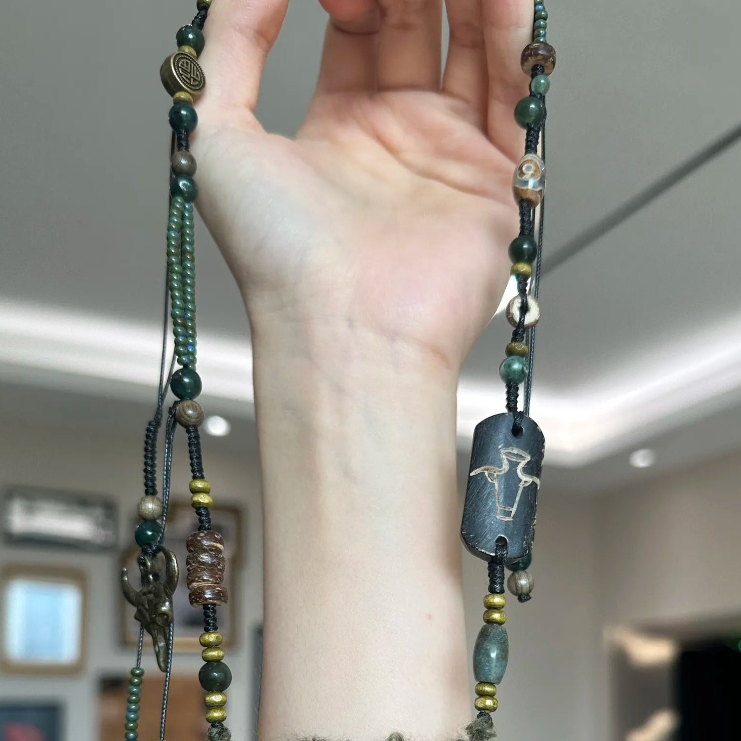 New Chinese-Style Adjustable Necklace · Tibetan Mountain Ghost Forest Amulet Jewelry Aoao Toys