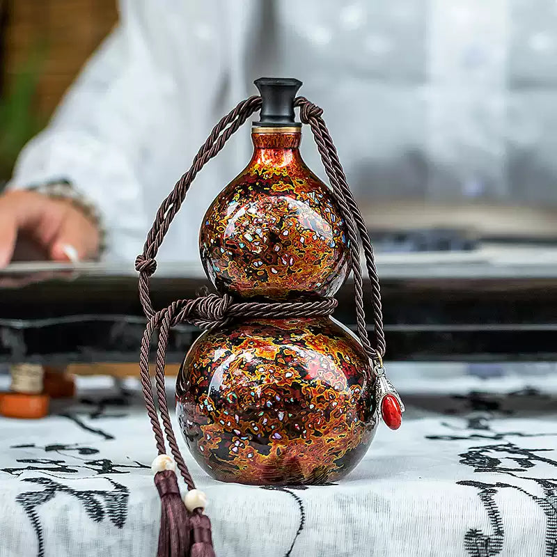 Wuhe Lacquer Gourd Wine Pot – Handcrafted Symbol of Personal Wealth & Summer Elegance Aoao Toys