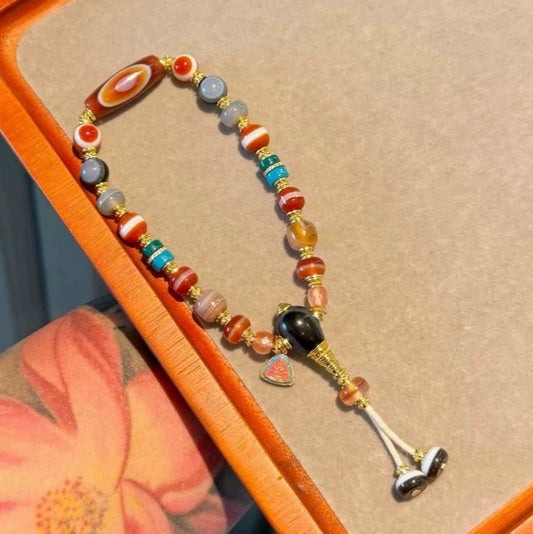 Multi-Treasure Agate Handstring • Tibetan Style Aoao Toys