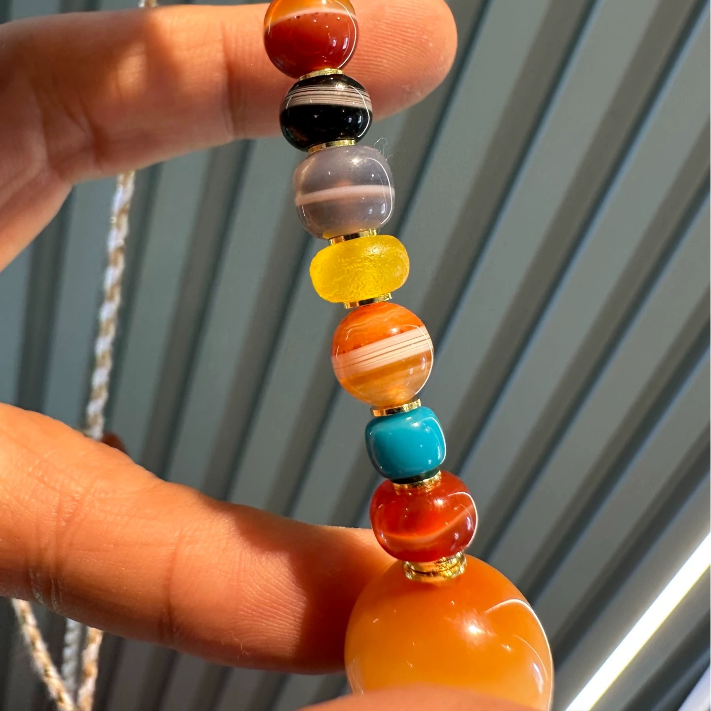 Multi-Treasure Tibetan-Style Bracelet with Agate  One-Line Medicine Beads Aoao Toys