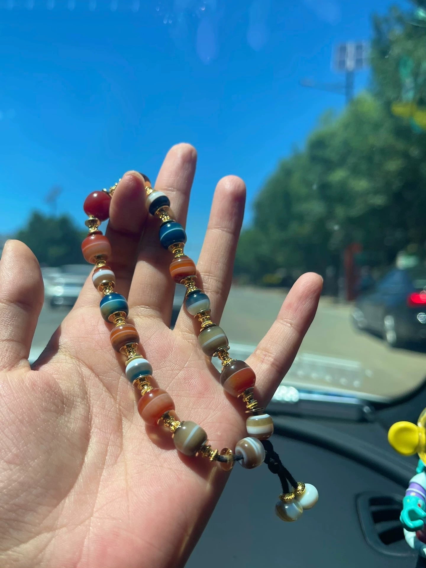 Ancient Multi-Treasure Sardonyx Handstring • 18+1 Gem Ensemble Aoao Toys