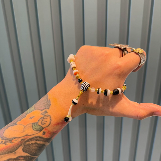 MultiTreasure Bracelet:Handcrafted Agate & Tibetan Beads Aoao Toys