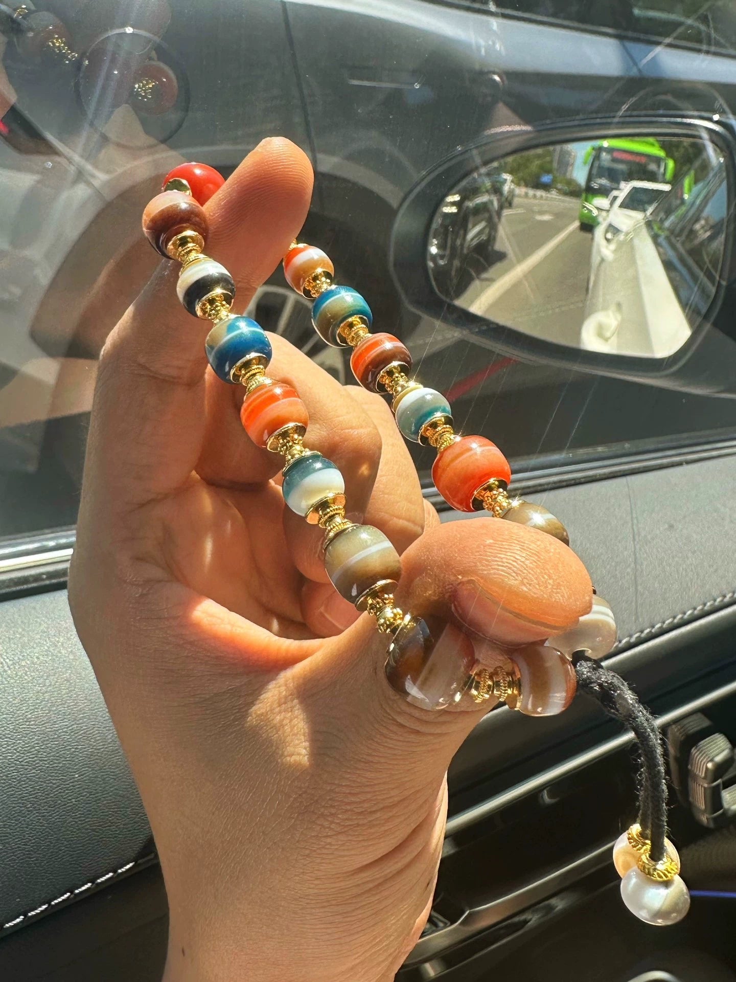 Ancient Multi-Treasure Sardonyx Handstring • 18+1 Gem Ensemble Aoao Toys