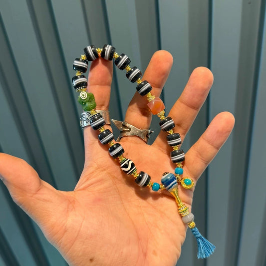 Blue Qin Single-Line Medicine Master Sardonyx Handstring Aoao Toys