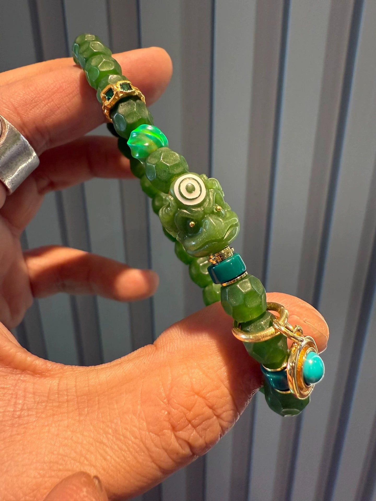 Tibetan Dzi Necklace • Red Medicine Master Bead & Victorian Agate Aoao Toys