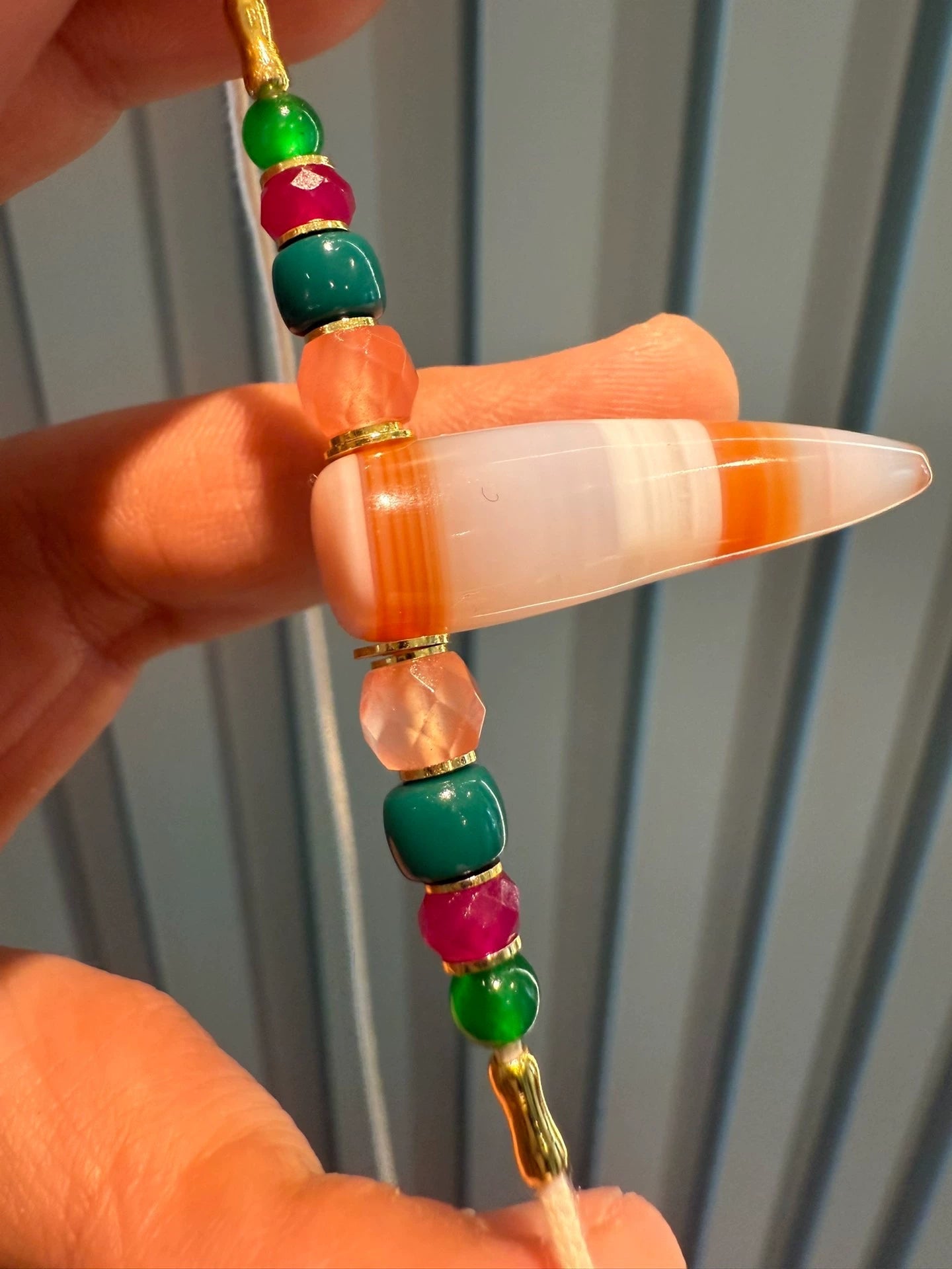 Tibetan Sardonyx Horn Bead Necklace • Cultural Fusion Masterpiece Aoao Toys