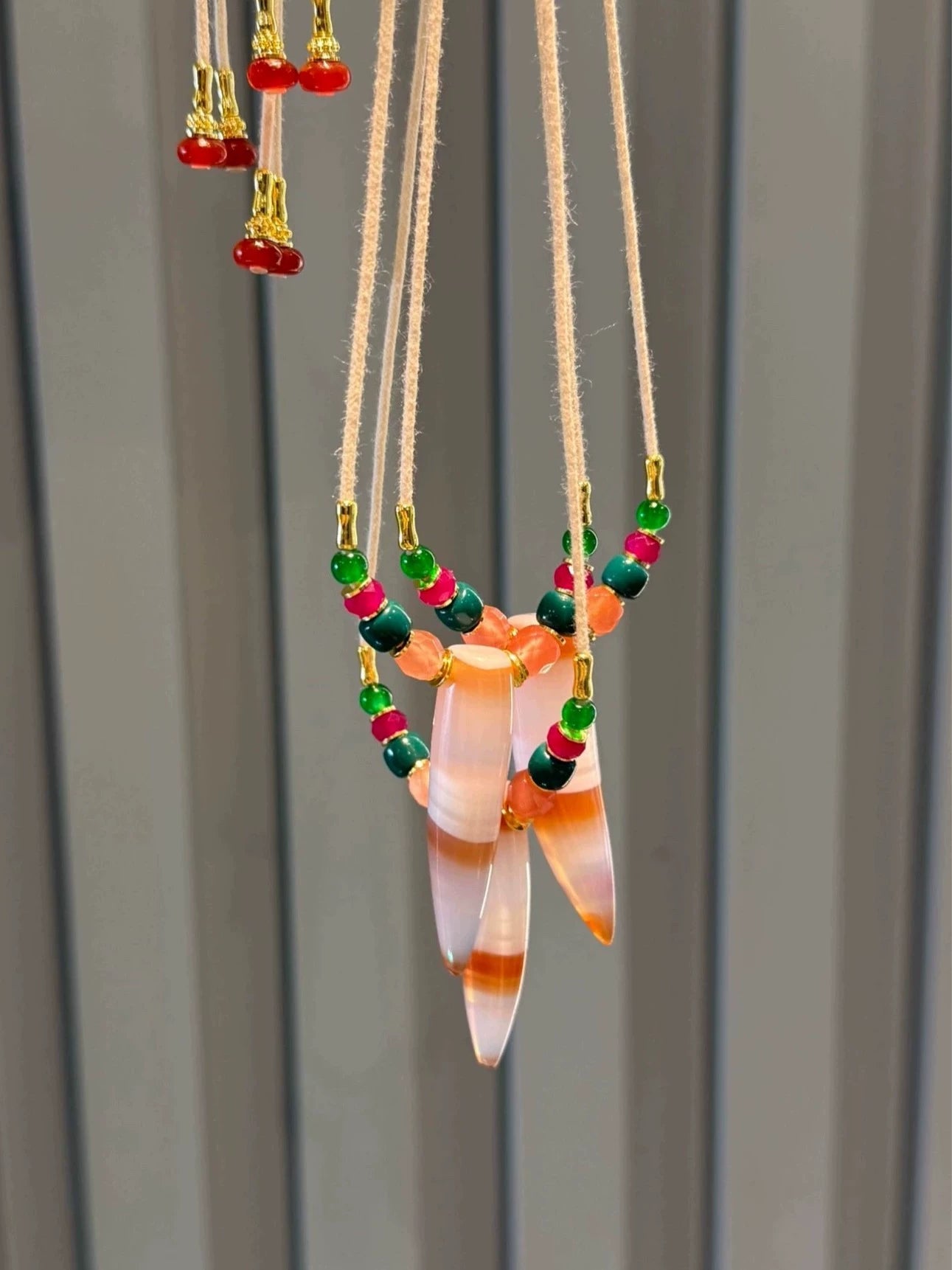 Tibetan Sardonyx Horn Bead Necklace • Cultural Fusion Masterpiece Aoao Toys