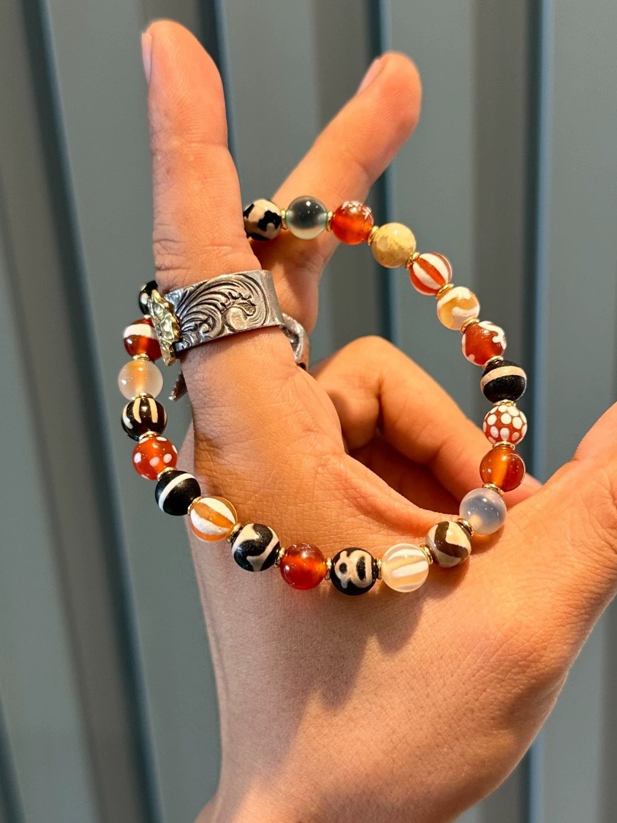 Ancient Multi-Treasure Agate Necklace • Double-Layer Tibetan Style Aoao Toys