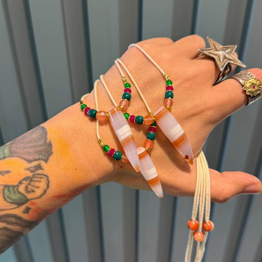 Tibetan Sardonyx Horn Bead Necklace • Cultural Fusion Masterpiece Aoao Toys