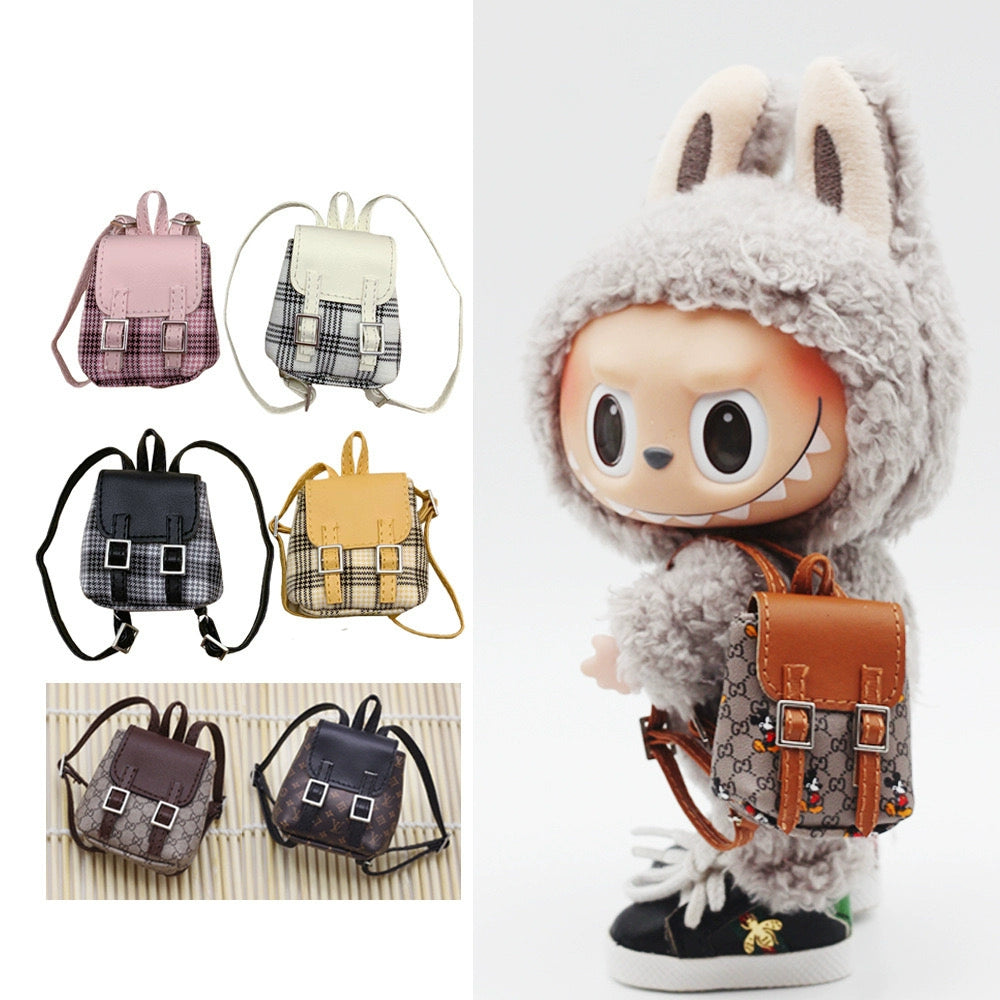 👔 Business Gentleman Style Doll Backpack for ob11/BJD (6/8/12 Points) Unisex • Multi-Pattern • Adjustable for Labubu & More