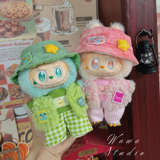 🌟 Labubu 15cm Vinyl Doll Outfit Set | Universal for Sitting Party Series 1/2/3