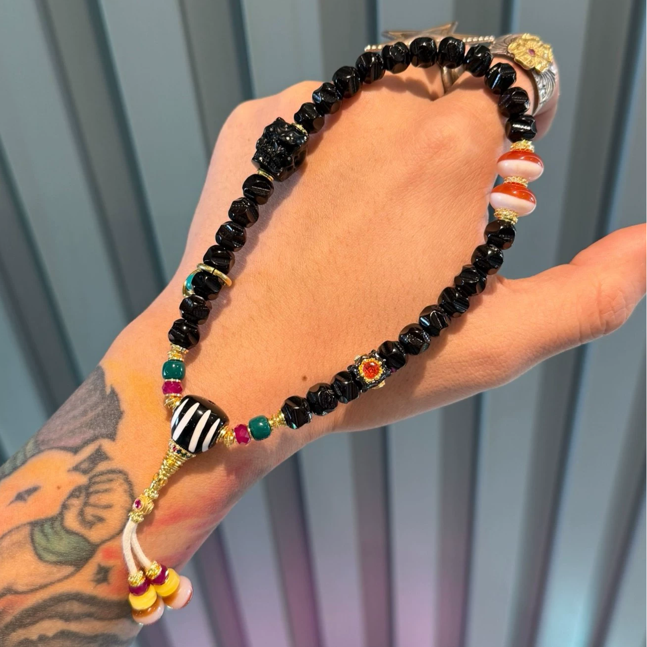 Black Gold Coconut Ti Wu Xiang Handstring • 8mm Tibetan-Style Wenwan Aoao Toys
