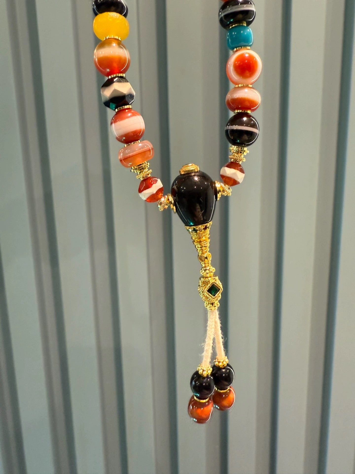 Multi-Treasure Agate Handstring • Tibetan Style Rainbow Design Aoao Toys