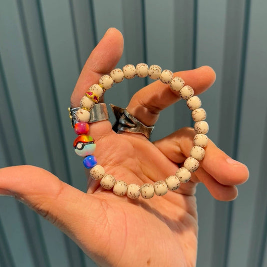 Star-Moon Bodhi Handstring • 0.31" Old-Style River Puffer Jade-Like Beads Aoao Toys