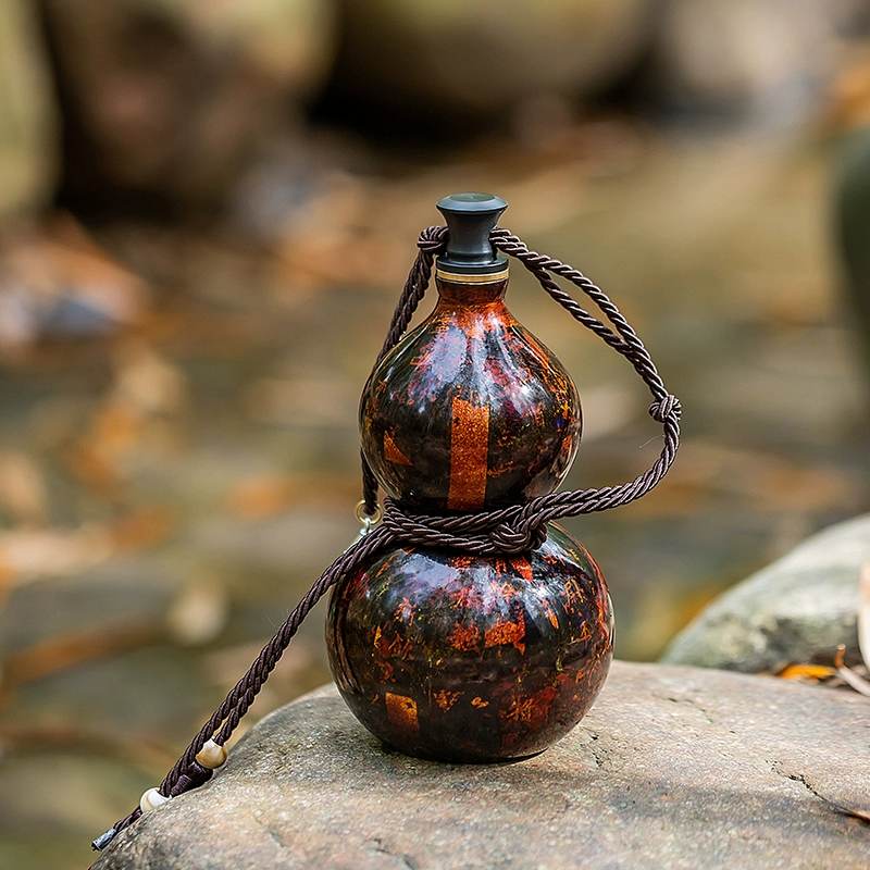 Wuhe Lacquer Gourd Wine Pot – Handcrafted Symbol of Personal Wealth & Summer Elegance Aoao Toys