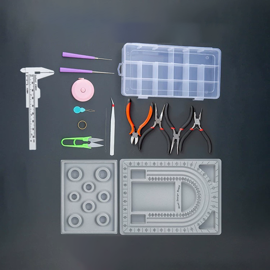 🌟【Crystal Bead Stringing Tool Kit】Full DIY Bracelet Making Set • Iron Craft Tools with Electroplated Finish - Aoao Toys