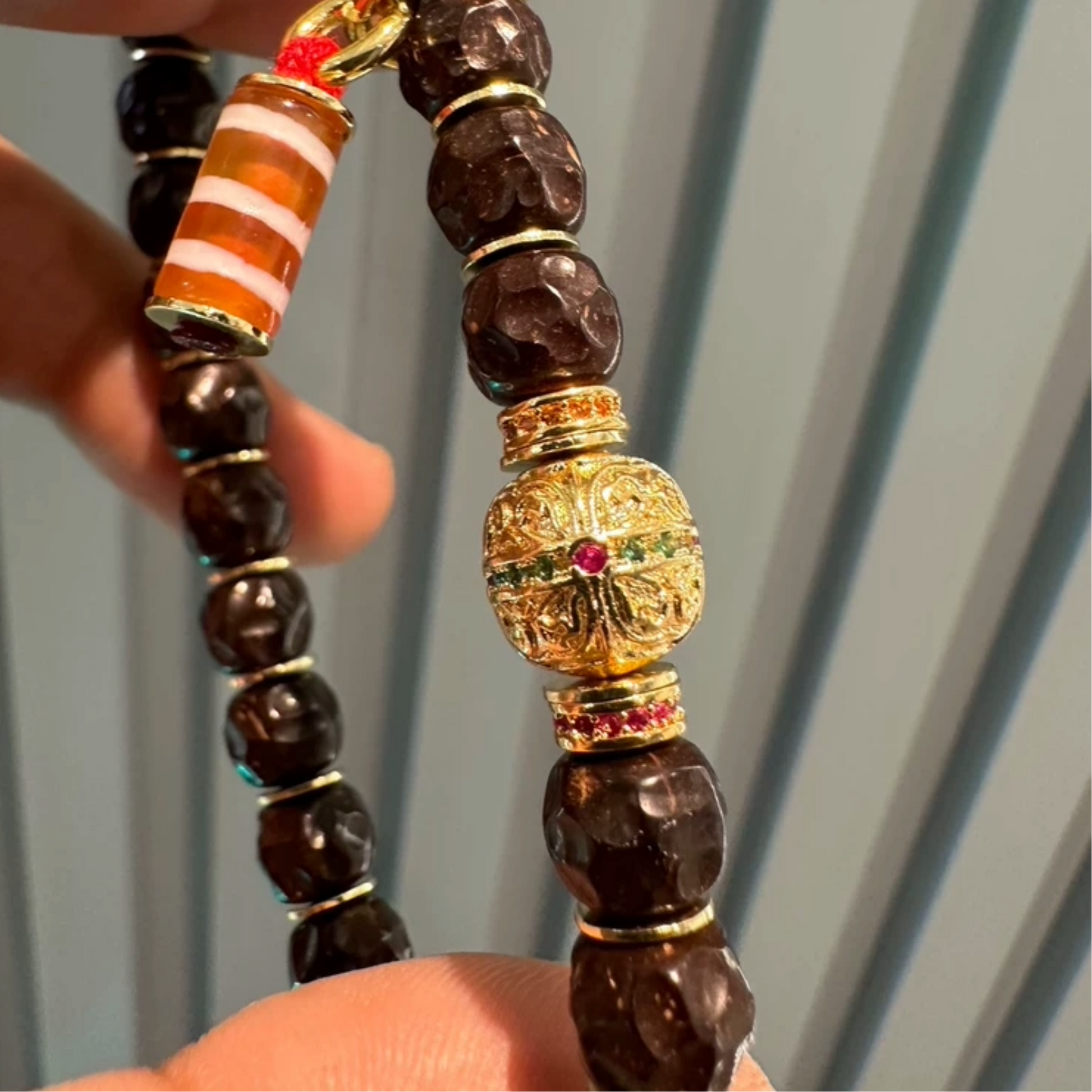 Natural Coconut Bead Bracelet – 8mm (0.31 in)Rustic Design with Agate Accents Aoao Toys