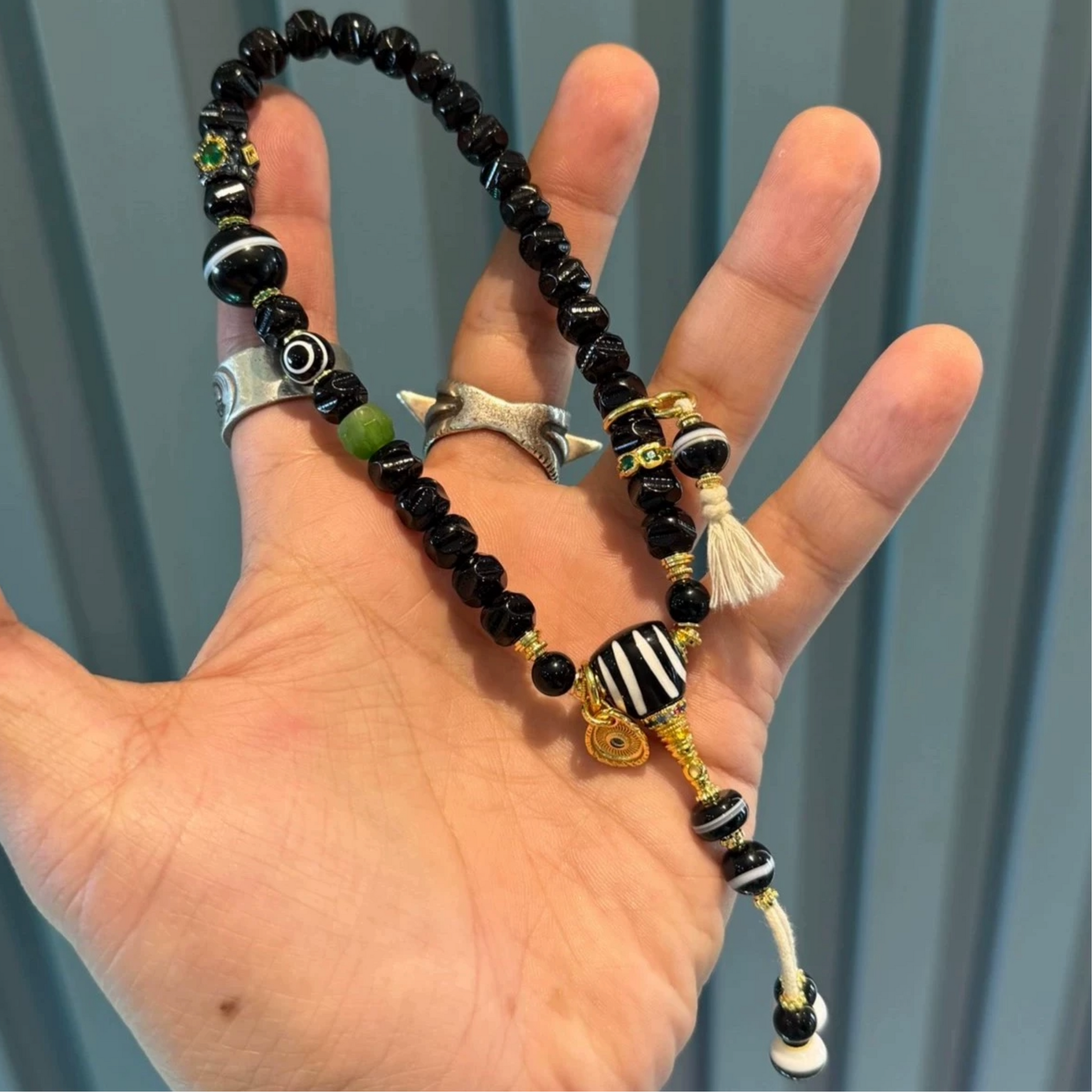 Natural attributes: Black Gold Coconut Bead Bracelet – 8mm (0.31")Refined Beads Aoao Toys